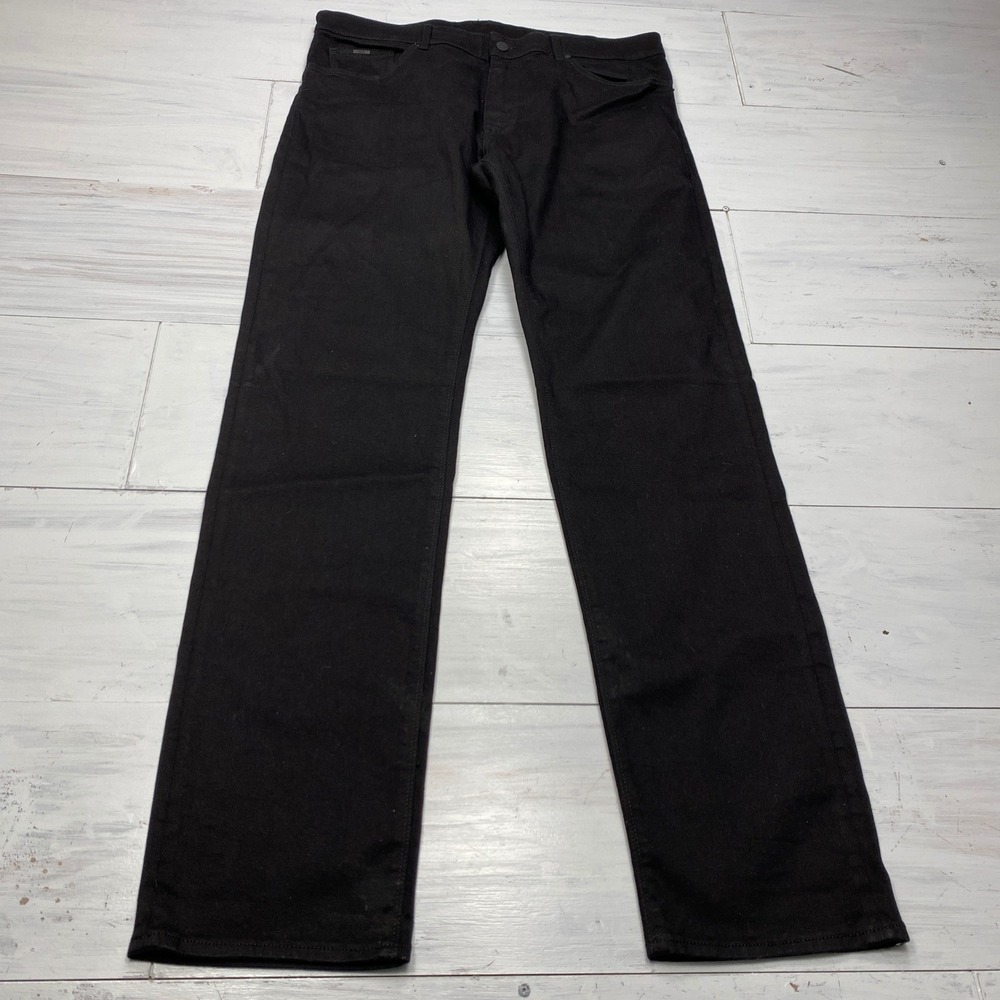 Hugo Boss Jeans Mens 36x31 Black Candiani Italian Stretch Denim Pants Casual